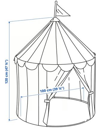 Carpa infantil tipo circo Ikea