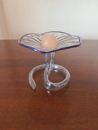 Portacandele vintage vetro soffiato