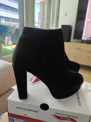 Botines Ante Negro Talla 38