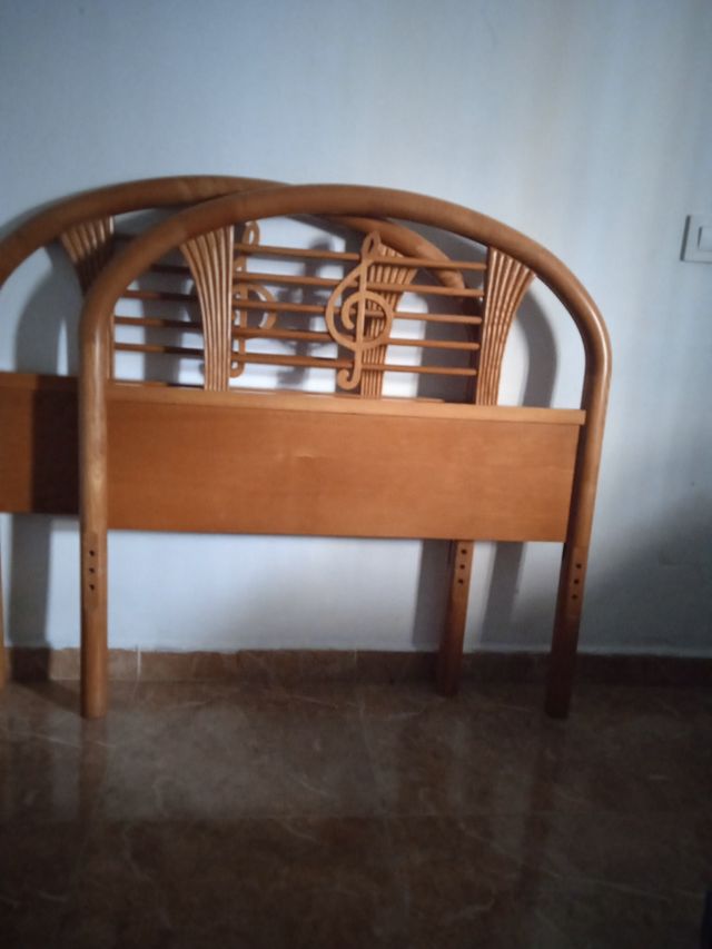 2 Cabeceros de Camas Individual Madera