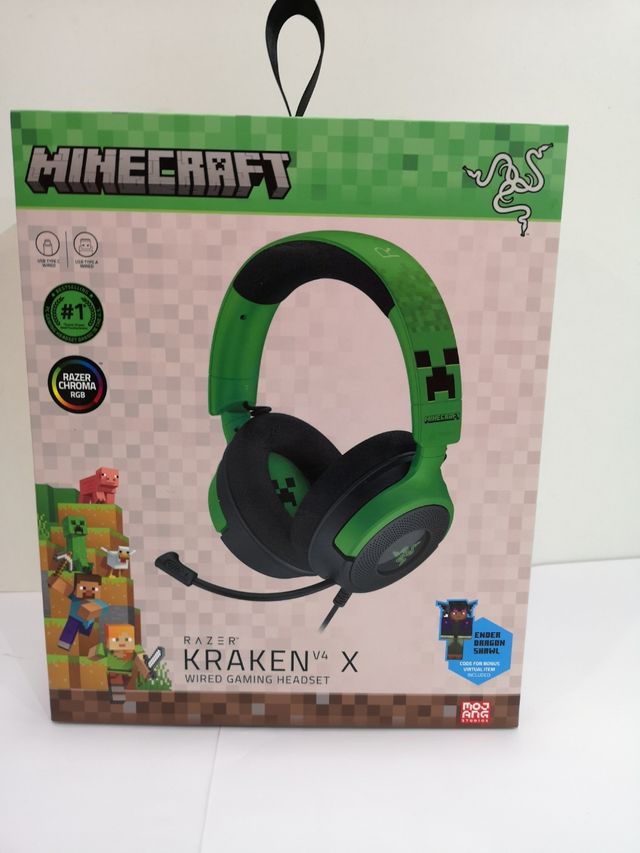 Cuffie sigillate Razer Kraken V4 X Minecraft
