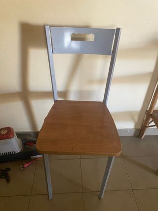 Sillas de cocina madera y metal