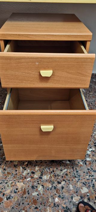 Mesa escritorio y cama nido. Colchones incluidos