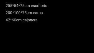 Mesa escritorio y cama nido. Colchones incluidos