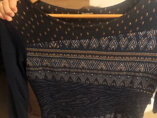 Vestido Desigual azul estampado