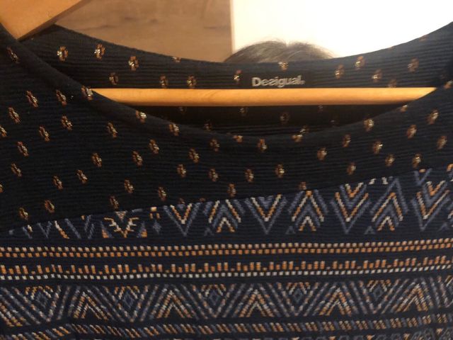 Vestido Desigual azul estampado