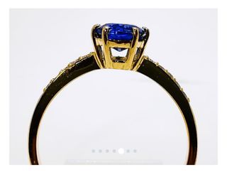 Anillo Oro 18k Zafiro y Diamantes. Negociable.