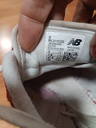 Zapatillas New Balance Mujer Rojas 40/41