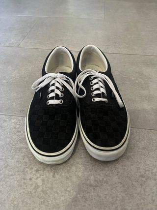 Zapatos Vans Negros Cuadros