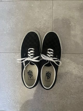 Zapatos Vans Negros Cuadros