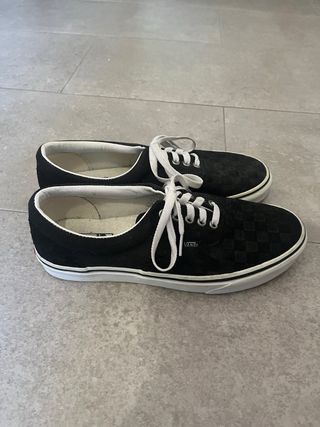 Zapatos Vans Negros Cuadros