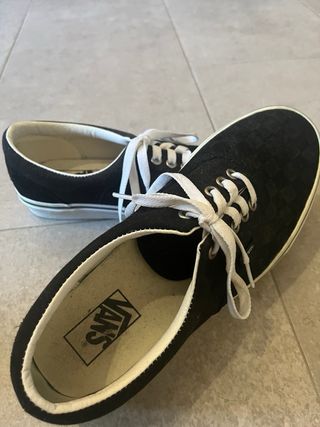 Zapatos Vans Negros Cuadros