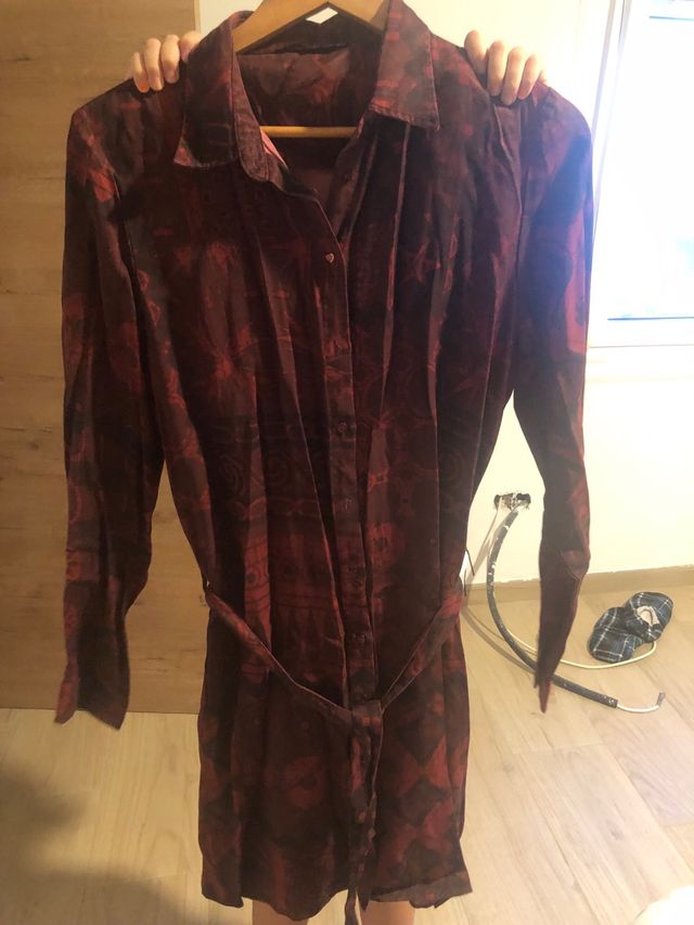 Vestido camisero Desigual rojo