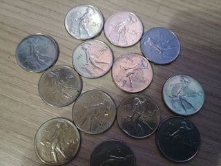 Lotto di 13 monete italiane