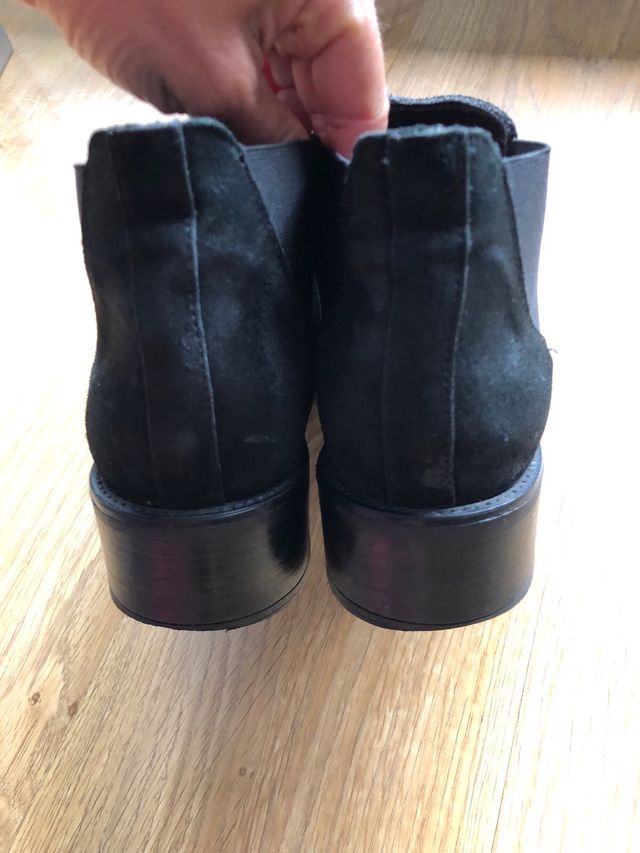 Botines negros de ante mujer