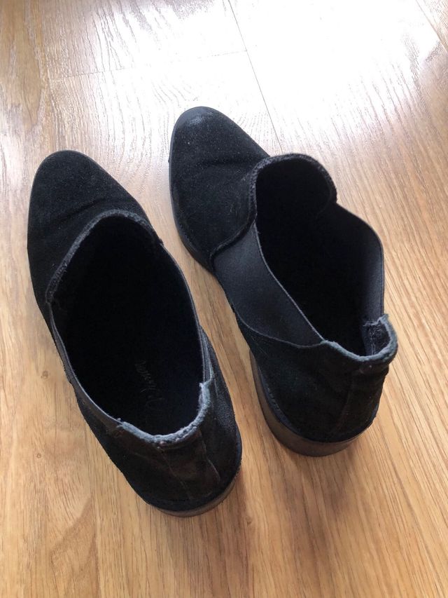 Botines negros de ante mujer