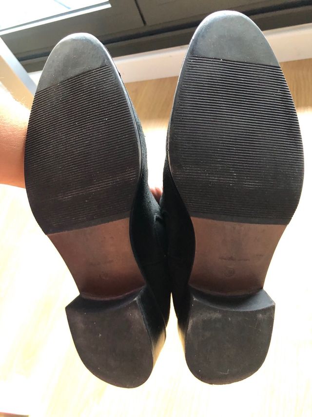 Botines negros de ante mujer