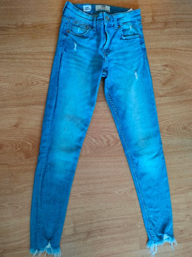 Pantalón Vaquero Bershka Azul Talla 34