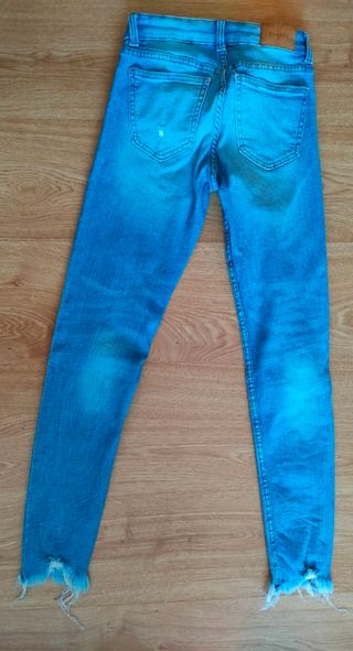 Pantalón Vaquero Bershka Azul Talla 34