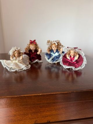 Set 4 bamboline vintage porcellana