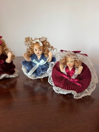 Set 4 bamboline vintage porcellana