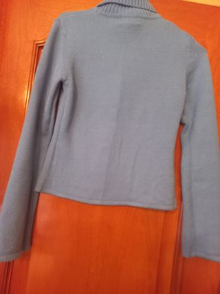 Jersey cuello alto azul