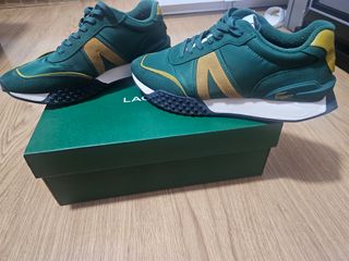 Zapatillas Lacoste Verde y Dorado