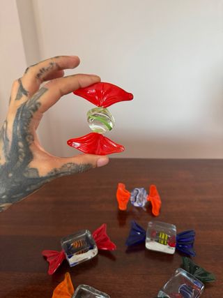 Set 6 Caramelle Vetro Decorative