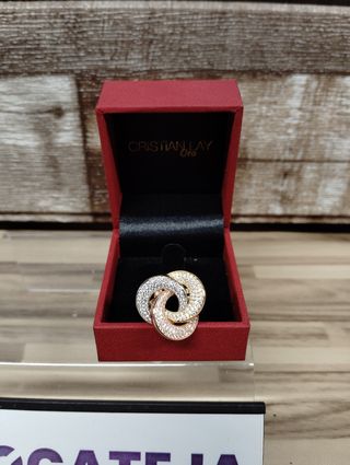 Anillo entrelazado 3 Colores 18k Cristian Lay