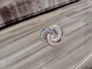 Anillo entrelazado 3 Colores 18k Cristian Lay