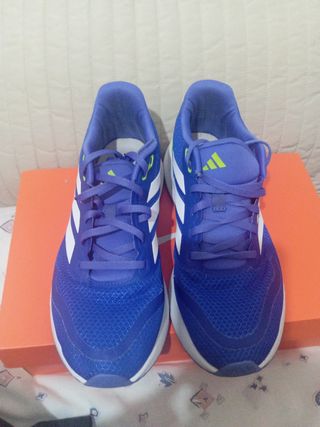 Zapatillas Adidas Azul y Verde Talla 40