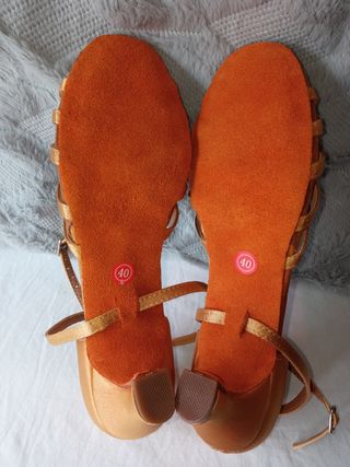 Zapatos de baile latino talla 40 dorados
