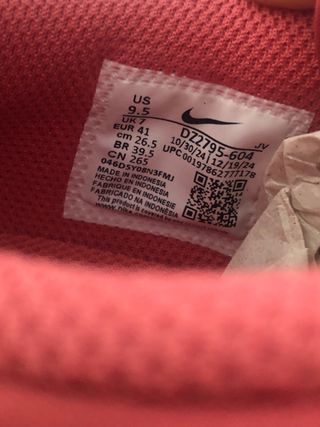 Nike Cortez Talla 41 Rojo/Rosa