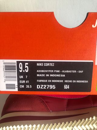 Nike Cortez Talla 41 Rojo/Rosa