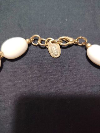 Collana Dudu Parfum de Bijoux Pietre Beige/Bianco