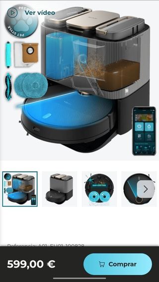 Cecotec Robot Aspirador Autovaciado 13090 Spin