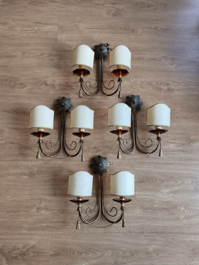 Apliques de pared vintage dorados