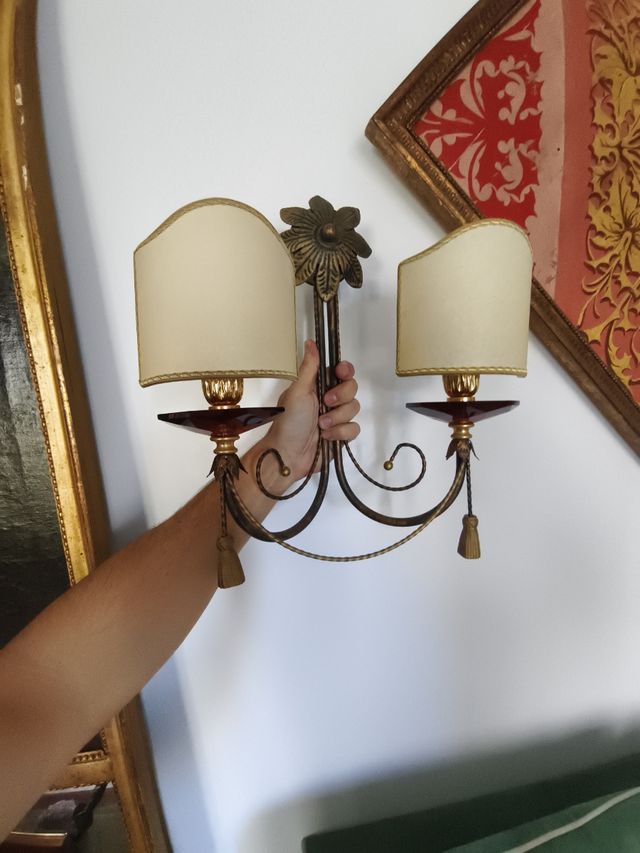 Apliques de pared vintage dorados