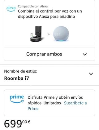 Robot aspirador iRobot Roomba i7