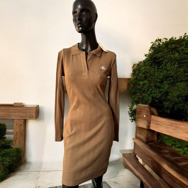 Vestido Calvin Klein Manga Larga Talla M