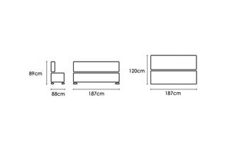 Sofa Cama Apertura Clic-Clac, Diseño Moderno