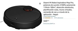 Xiaomi Mi Robot Aspiradora Mop Pro batería 110min