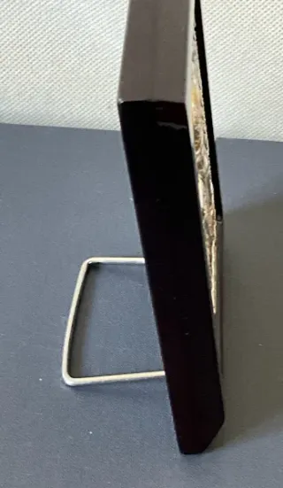 Icona San Nicola Taumaturgo 11x14cm Metallo Legno