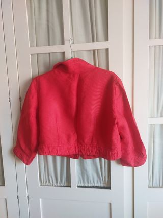 Chaqueta corta roja mujer
