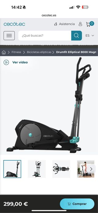 Bicicleta Elíptica Cecotec 8000 Magno