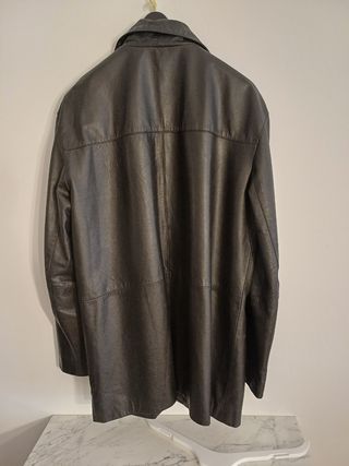 Chaqueta de cuero negra