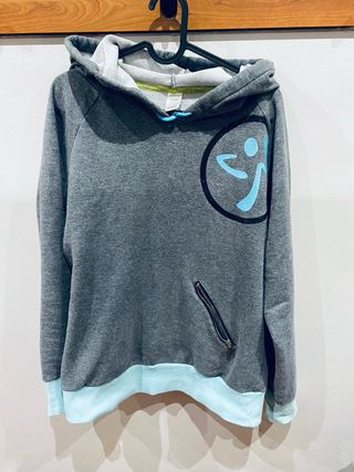 Sudadera Zumba Gris y Turquesa