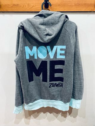 Sudadera Zumba Gris y Turquesa