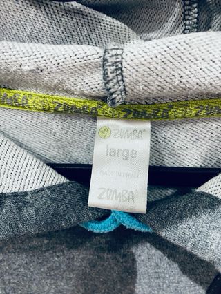 Sudadera Zumba Gris y Turquesa
