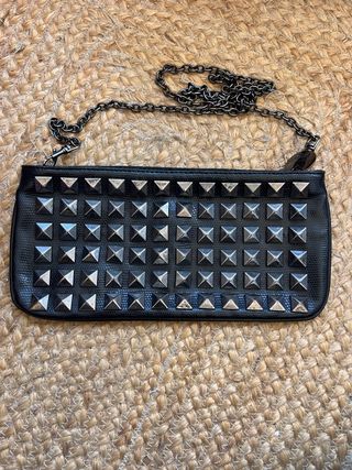 Bolso Negro Mango Tachuelas Cadena
